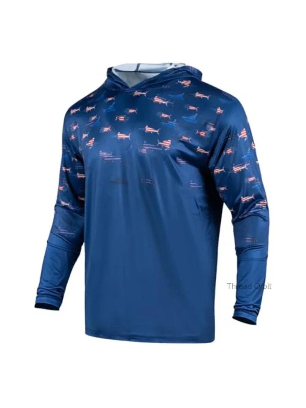 UPF 50+ Sun Protection Hoodie Fishing Shirt Camo Long Sleeve Safety T Shirt
